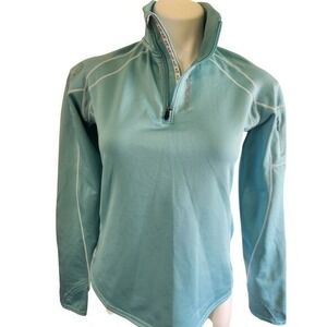 Brooks Light blue 1/4 zip womens Running‎ pullover long sleeve top Size Small
